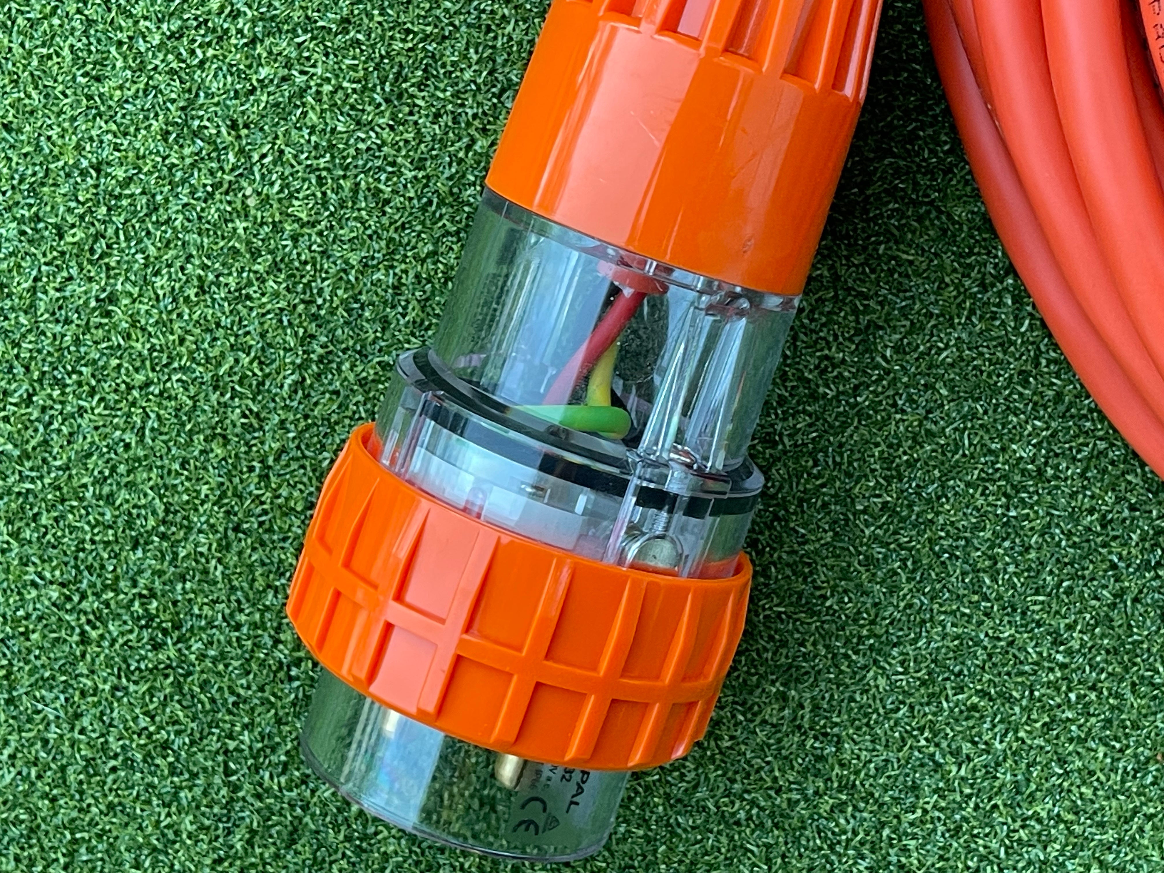 32A plug wiring with longer earth conductor AS NZS 3000 compliant