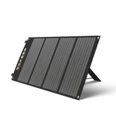 120W solar panel side angle with kickstand