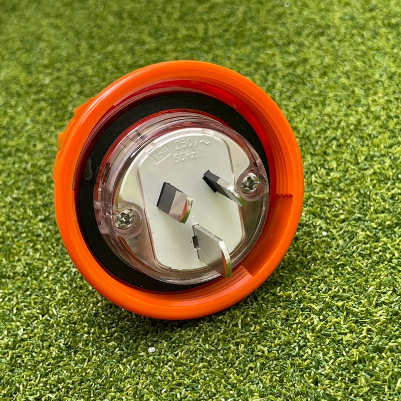 Kiwivolt 56P315 15A 250V 3 pin single phase IP66 straight industrial plug detail image 2 for New Zealand worksites, generators, food trailers and industrial power systems