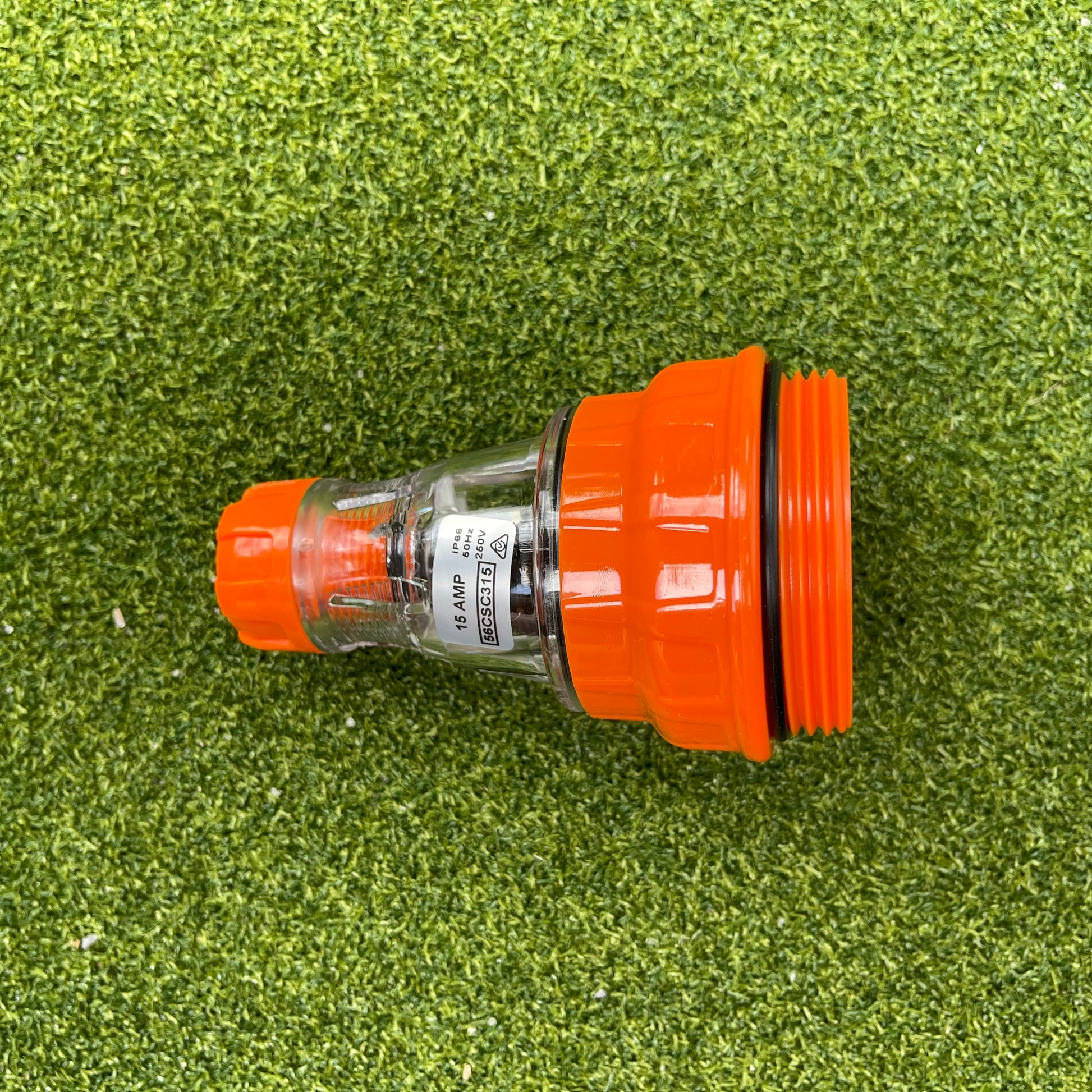 Kiwivolt 56P315 15A 250V 3 pin single phase IP66 straight industrial plug main image for New Zealand worksites, generators, food trailers and industrial power systems
