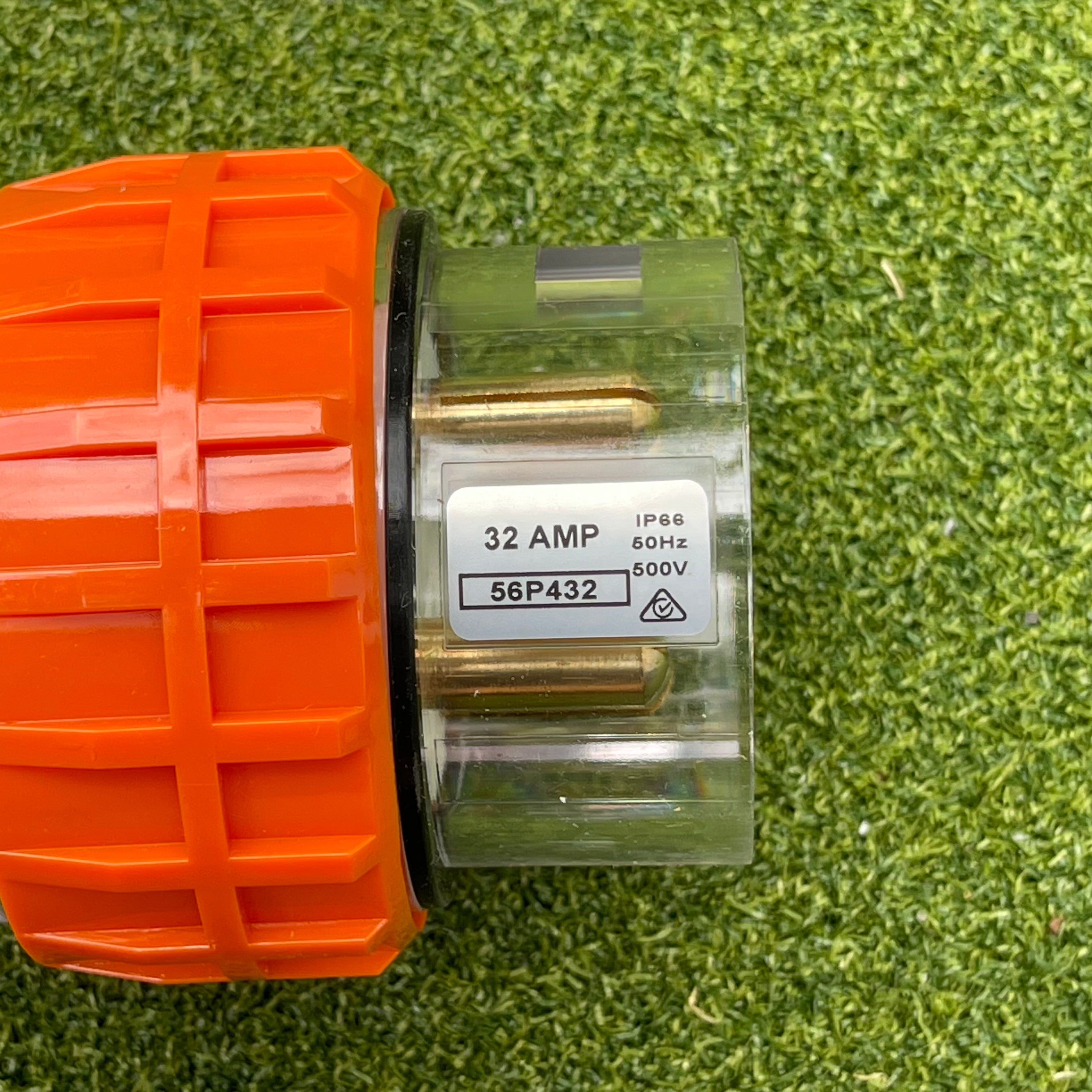 Kiwivolt 56P432 32A 500V 4 Pin 3 Phase IP66 Straight Industrial Plug detail image 1 for New Zealand worksites, generators, food trailers and industrial power systems
