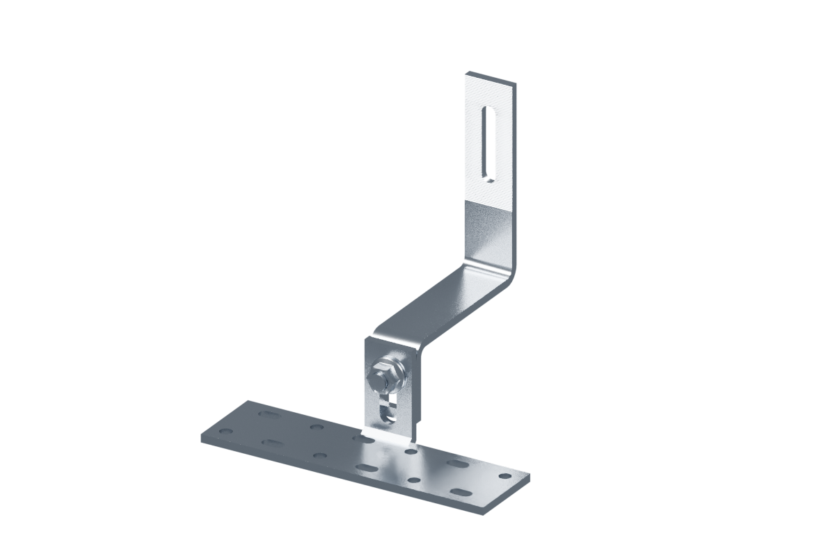 CAD illustration of KSENG RH-304-0002 tile roof hook, supplied as a bare hook without roof screws or rail hardware