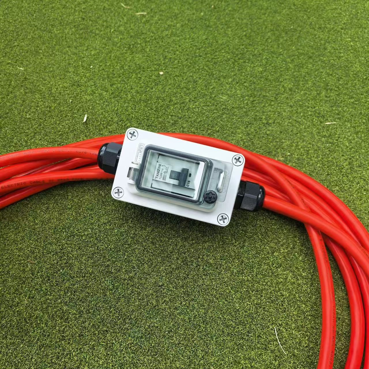 16A to 32A Industrial Power Extension Lead with Waterproof MCB – 10m / 15m / 20m | IP66 Plug and Socket | Heavy-Duty Rubber Cable